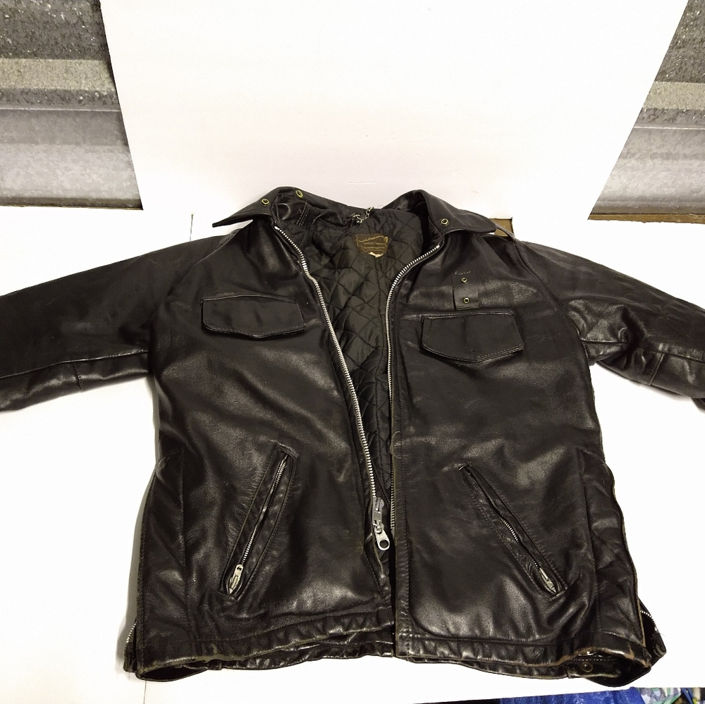 Taylor’s leatherwear Patterson Leather Police Motorcycle Jacket 44L
